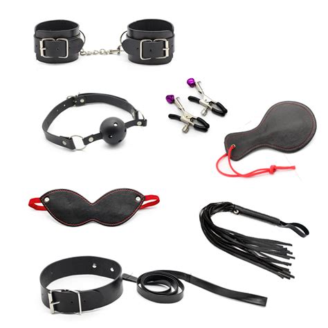 Sex Intimate Bdsm Bondage Kit Set Silicone Anal Vibratorleather Adult Role Slave Game Bondage