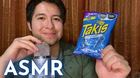 ASMR COMIENDO TAKIS AZULES YouTube