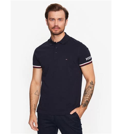 Tommy Hilfiger Monotype Gs Cuff Slim Polo Size S