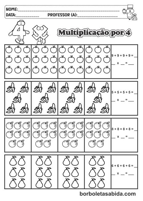 Multiplicação adição de parcelas iguais Multiplicação Tarefas de