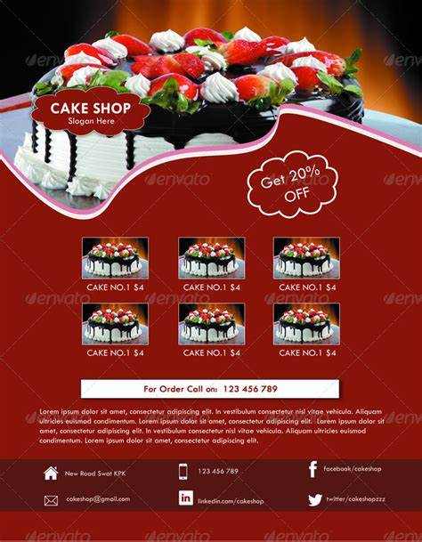 Cake Flyer Template Free Great Template Inspiration