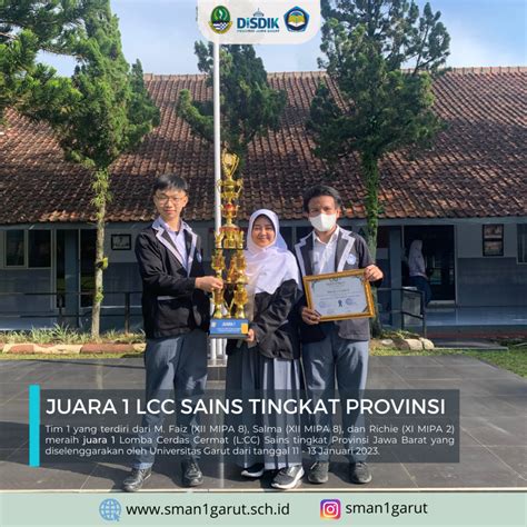 Tim Sman Garut Raih Juara Dan Di Lomba Cerdas Cermat Sains Uniga