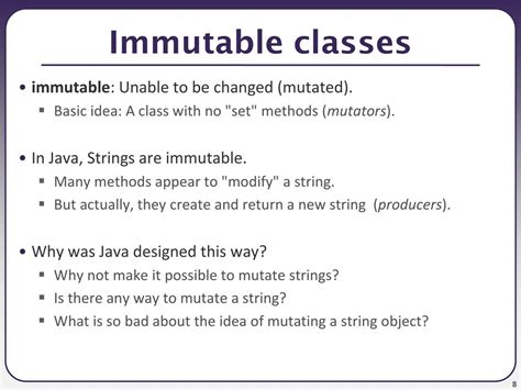 Immutable Class In Java Advantages Chun Nall