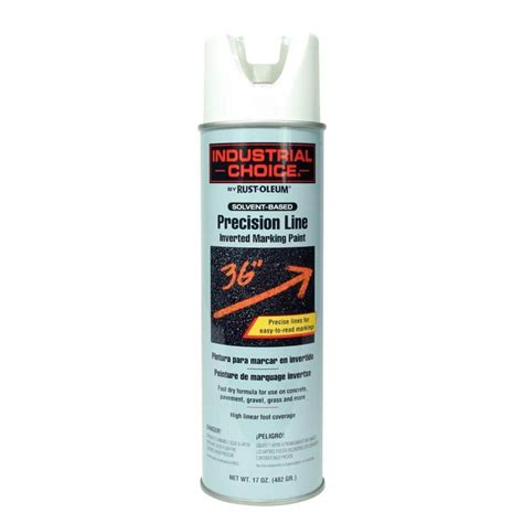 Rust Oleum Industrial Choice 17 Oz White Inverted Marking Spray Paint