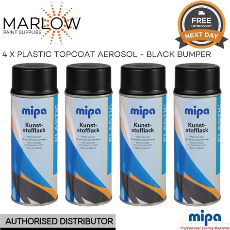 X Mipa Plastic Topcoat Black Bumper Aerosols Ml Ebay