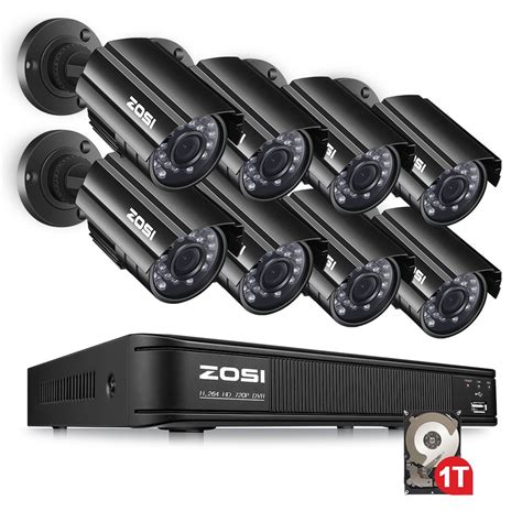 ZOSI 8CH CCTV System 1080N HDMI TVI CCTV DVR 8PCS 720P IR Outdoor