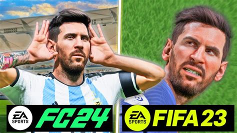 EA SPORTS FC 24 Vs FIFA 23 Gameplay Graphics Details Comparison