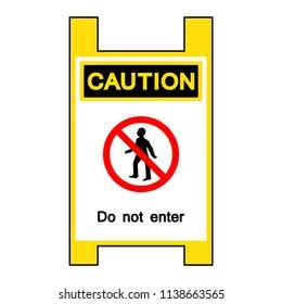 Vektor Stok Caution Do Not Enter Symbol Sign Tanpa Royalti