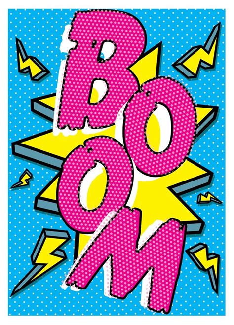 Pop Art Boom Mini Poster | Pop art posters, Pop art comic, Pop art design