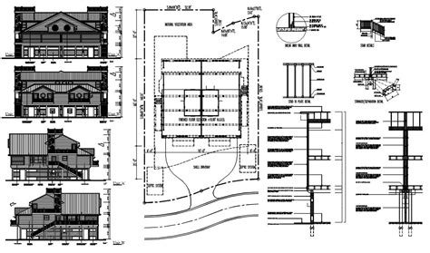 Traditional House Elevation Design DWG File - Cadbull