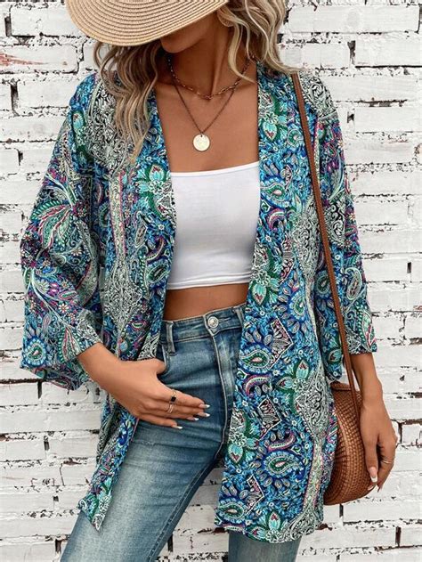 Kimono Cover Ups Women Beach Element Shein Uk