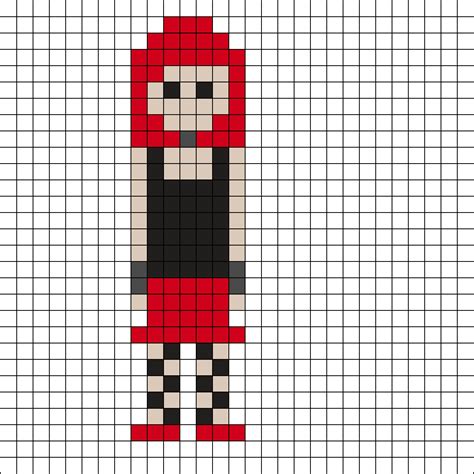 Goth Girl Perler Bead Pattern Bead Sprites Characters Fuse Bead