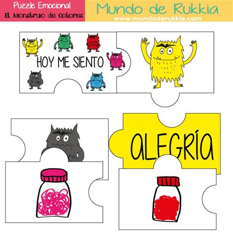 Puzzle Emocional Del Monstruo De Colores Mundo De Rukkia