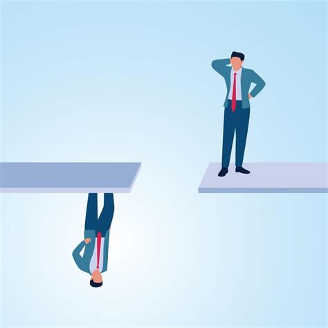 men standing upside  illustration  misunderstandings