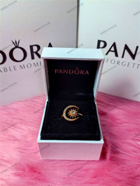 Pandora Sun And Moon Ring For Anniversary Engagement Gift For Girls