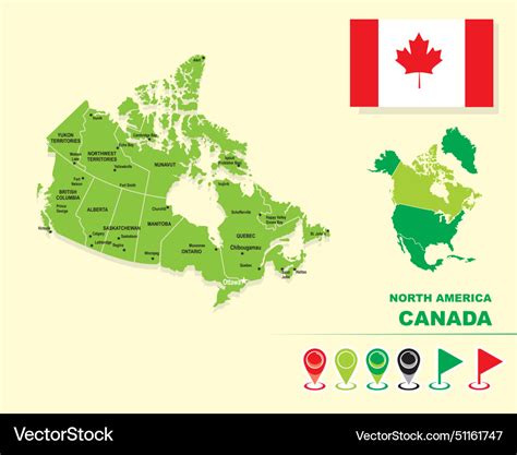 Canada Map Royalty Free Vector Image Vectorstock