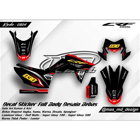 Jual Sticker Decal Crf L Full Body Terbaru Stiker Decal Crf