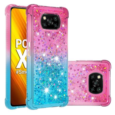 Case For Xiaomi Poco X3 NFC Funny Bling Shiny Crystal Flowing Sparkle