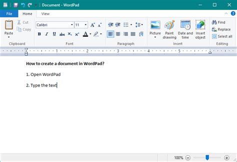 Microsoft WordPad A Simple And Versatile Text Editor For Windows 10