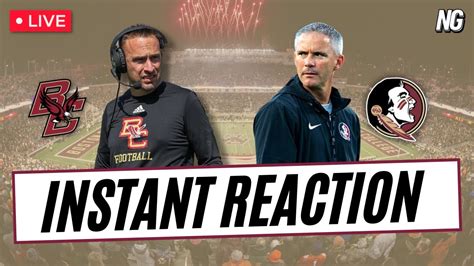 No Florida State Vs Boston College Instant Reaction Show Youtube