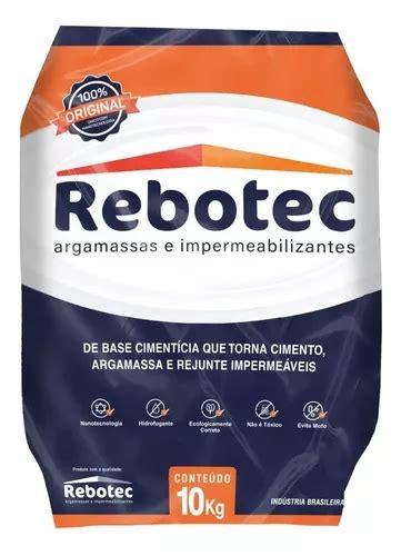 Impermeabilizante Rebotec Base Cimentícia Saco 10kg Original