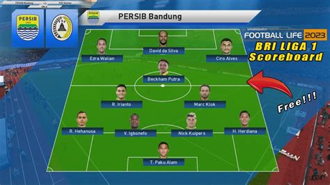 Persib Bandung Vs Pss Sleman Sp Football Life New Scoreboard Bri