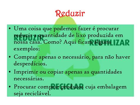 A Política Dos 3R s Reduzir Reciclar Reutilizar ppt carregar