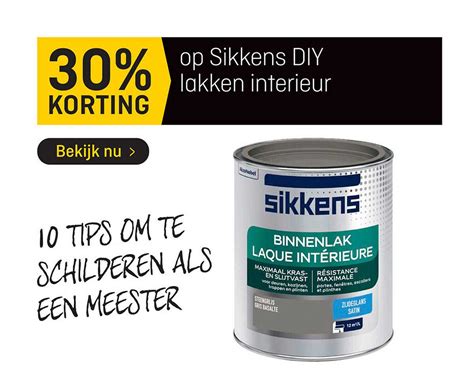 Op Sikkens Diy Lakken Interieur Korting Aanbieding Bij Hubo