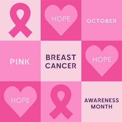 Premium Vector Breast Cancer Awareness Month Vector Greeting Card