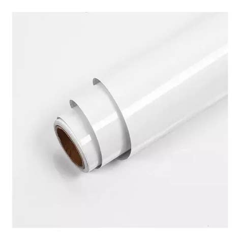 Vinil Adesivo Branco Brilho Laca Laquear Mesa Vidros 3mx1 5m