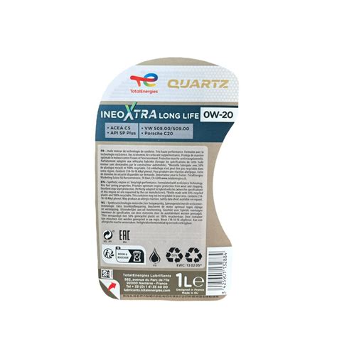 Total Quartz Ineo Xtra Long Life 0W20 1L