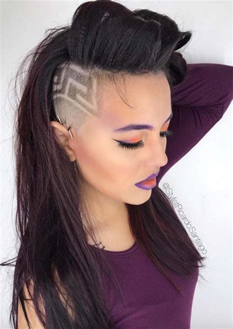 18+ Great Undercut Hairstyle Female Long Hair