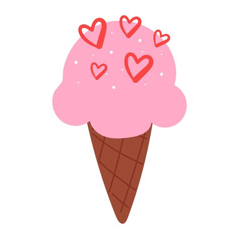 Cute Cartoon Strawberry Ice Cream Cone 27363338 Png