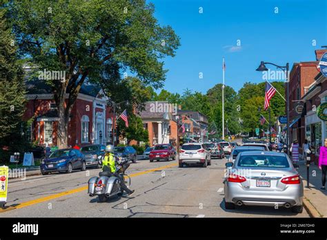 Historic Buildings On Main Street In Historic Town Center Of Concord