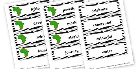 Africa Themed Flashcards L Insegnante Ha Fatto Twinkl