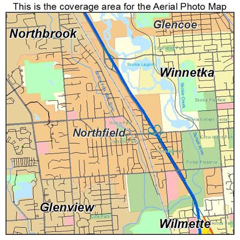 Aerial Photography Map of Northfield, IL Illinois