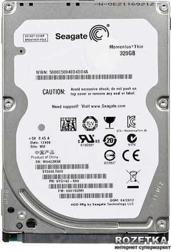 Жесткий диск Seagate Momentus Thin 320GB 5400rpm 16MB ST320LT012 2 5