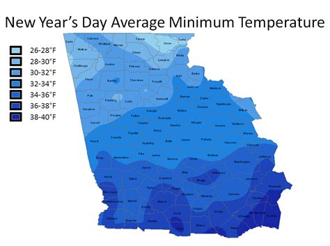 Climatology For New Years Day In North And Central Georgia