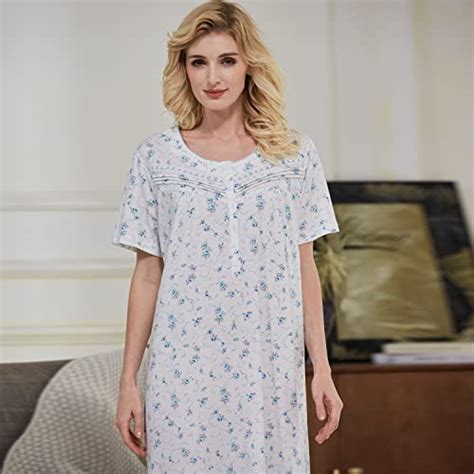 Keyocean Women Nightgowns Soft Comfortable 100 Cotton Knit