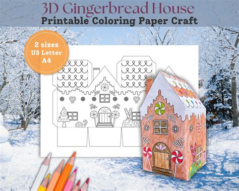 Gingerbread House Paper Template | Gerald Printable