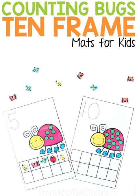 Counting Bugs Ten Frame Cards From Abcs To Acts Ten Frame Frame