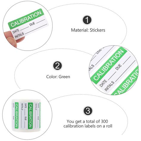 Calibration Stickers Self Laminating Labels Green Quality Control