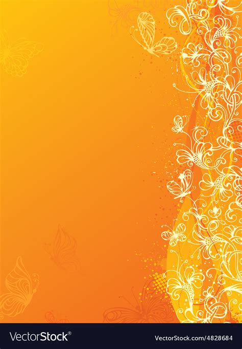 Yellow floral background Royalty Free Vector Image