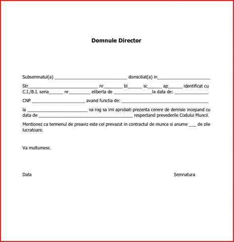 Model Cerere Demisie 2023 Model Word PDF Sau Excel