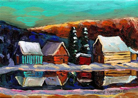 Canadian Art Laurentian Landscape Quebec Winter Scene Painting by ...