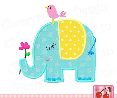 Embroidery Design Elephant Baby Animal Embroidery Applique AN0018 - Etsy