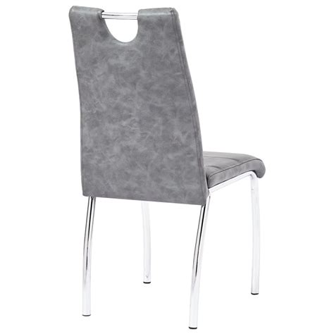 Fas Ensemble De Salle Manger Pcs Gris Similicuir N Cdiscount