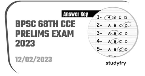 Bpsc Th Cce Prelims Exam Answer Key February Studyfry