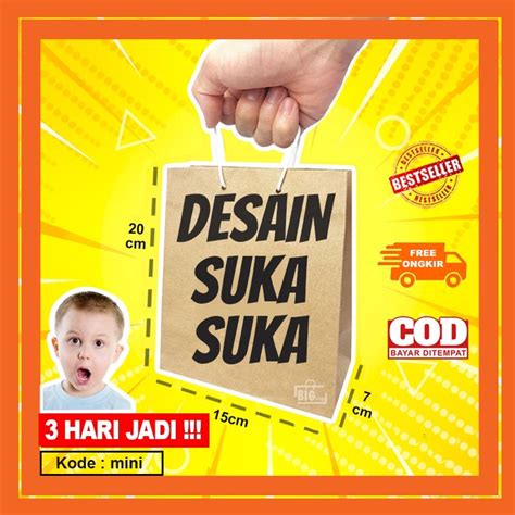 Jual Paper Bag Custom Sablon Souvenir Hajatan Kado Ulang Tahun Mini