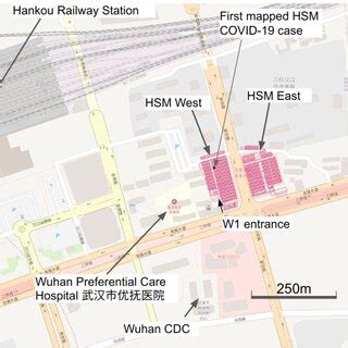 Location of entrances to the Western section of the Huanan Seafood Market. | Download Scientific ...